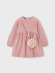 Mayoral Junior Girl Pink Dress & Bag (3Y-8Y)