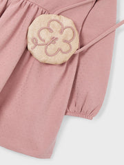 Mayoral Junior Girl Pink Dress & Bag (3Y-8Y)