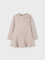 Mayoral Junior Girl Beige Knitted Dress (3Y-8Y)