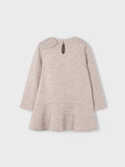 Mayoral Junior Girl Beige Knitted Dress (3Y-8Y)