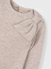 Mayoral Junior Girl Beige Knitted Dress (3Y-8Y)