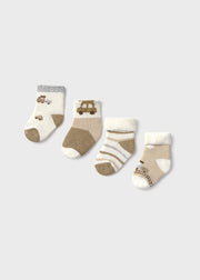 Mayoral Baby Boy Neutral Car Socks - 4 Pack (3M-12M)