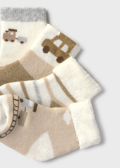 Mayoral Baby Boy Neutral Car Socks - 4 Pack (3M-12M)