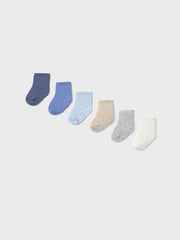 Mayoral Baby Boy Blue Socks - 6 Pack (3M-12M)