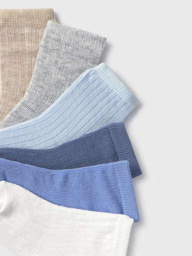 Mayoral Baby Boy Blue Socks - 6 Pack (3M-12M)