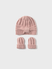 Mayoral Baby Girl Pink Hat & Gloves Set (3M-12M)