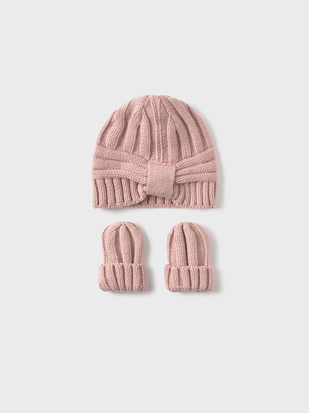 Mayoral Baby Girl Pink Hat & Gloves Set (3M-12M)
