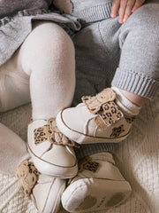 Mayoral Baby Animal Print Bear Shoes - Cream