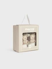 Mayoral Baby Animal Print Bear Shoes - Cream