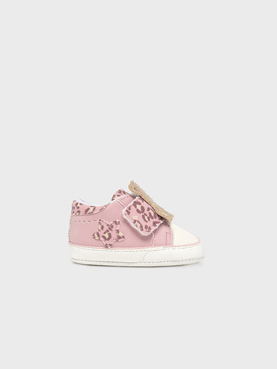 Mayoral Baby Pink Animal Print Bear Shoes - Pink