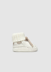 Mayoral Baby Knitted Booties - Cream