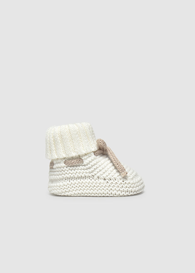 Mayoral Baby Knitted Booties - Cream