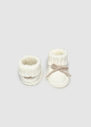 Mayoral Baby Knitted Booties - Cream