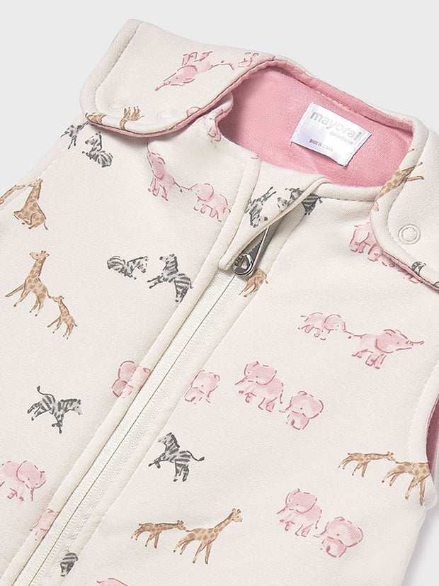 Mayoral Baby Girl Animals Sleeping Bag - Pink