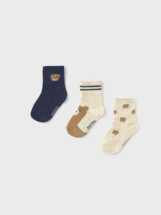 Mayoral Toddler Boy Bear Socks - 3 Pack (12M-4Y)