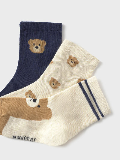 Mayoral Toddler Boy Bear Socks - 3 Pack (12M-4Y)