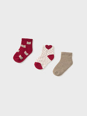 Mayoral Toddler Girl Red Socks - 3 Pack (12M-4Y)