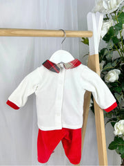 Deolinda Boys Christmas Tartan Top & Bottoms (1M-6M)