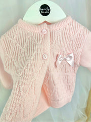 Baby Girl 'Melody' Pink Knitted Cardigan