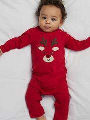 Name It Baby Red Reindeer Babygrow (0M-18M)