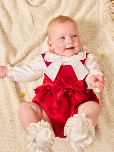 Caramelo Kids Baby Girl Red Romper (0M - 24M)