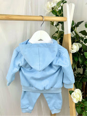 Boys Blue Teddy Outfit Set (3M-18M)
