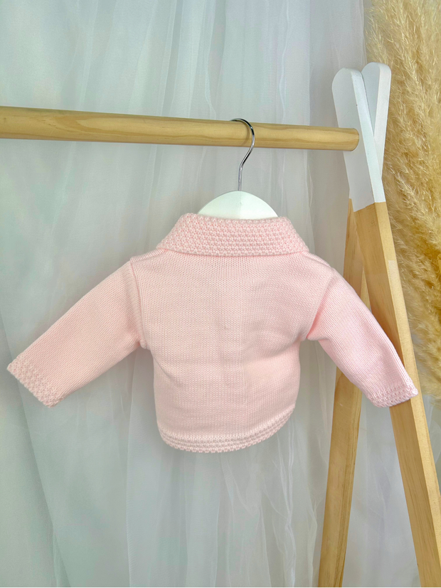 Pink Knitted Bunny Star Cardigan