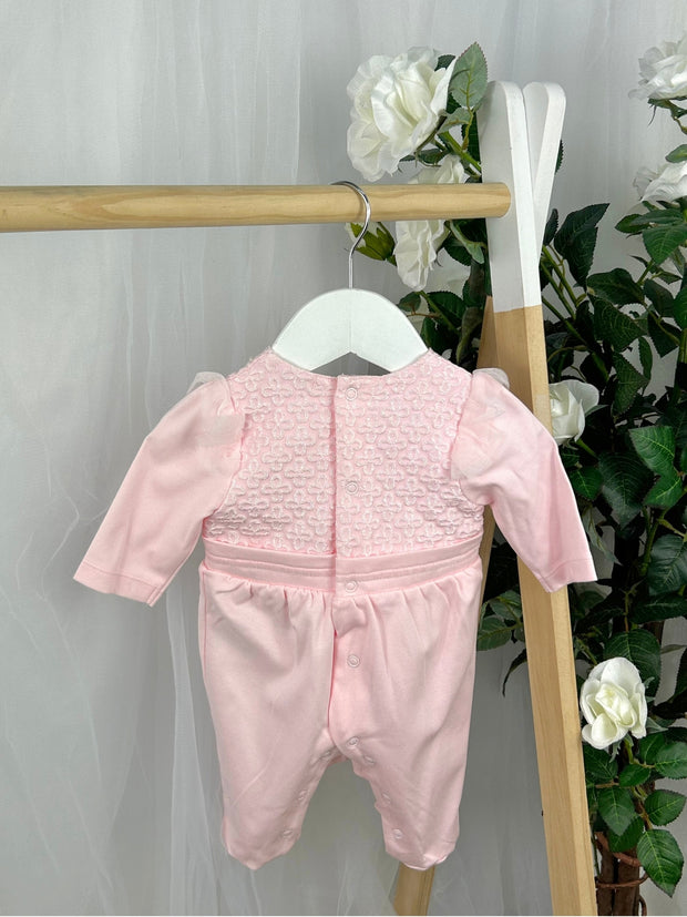 Mintini Baby Girl Pink Pearl Babygrow (1M - 6M)