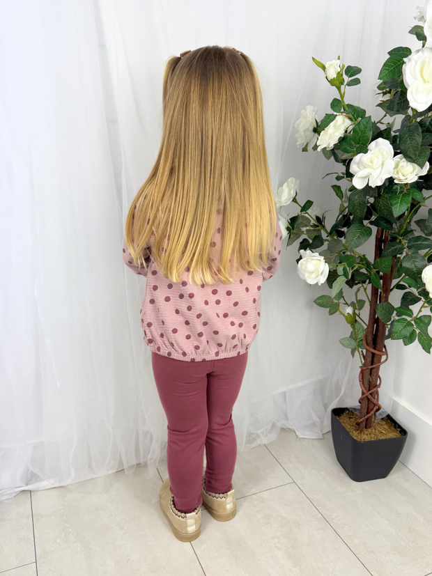 Mayoral Toddler Girl Pink Polka Dot Outfit Set (12M-4Y)