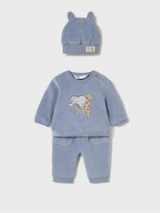Mayoral Baby Boy 3 Piece Blue Corduroy Set (1M-18M)