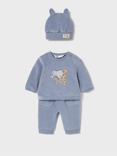 Mayoral Baby Boy 3 Piece Blue Corduroy Set (1M-18M)