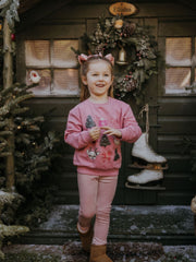 Name It Girls Pink Christmas Sweatshirt (9M- 5Y)