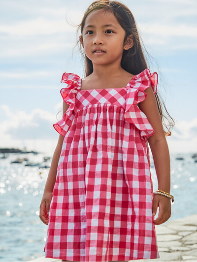 Mayoral Junior Girl Pink Gingham Dress