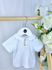 Baby Boys 'Hop' Beige Gingham Shorts Set