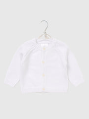 Baby 'Little One' White Cardigan (0M-12M)