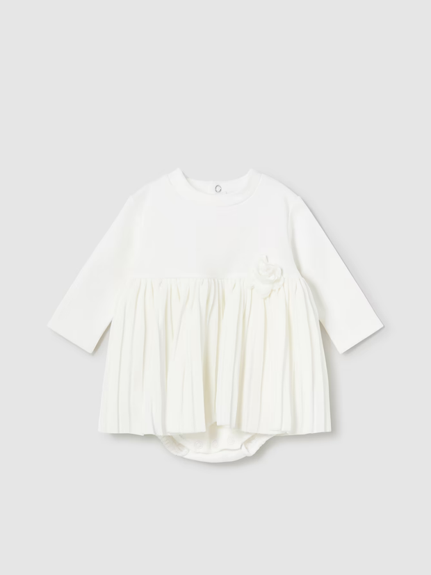 Mayoral Baby Girl Pleated Romper Dress - 2 Colours