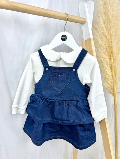 EMC Girls Denim Pinafore