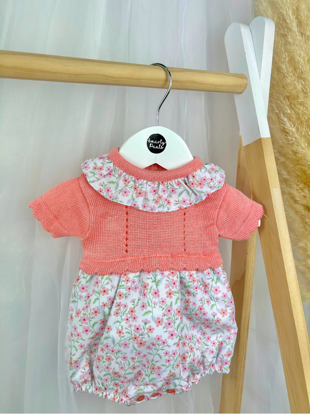 Baby Girl Floral Bubble Romper