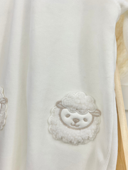 Cream Sheep Front-Fastening  Babygrow