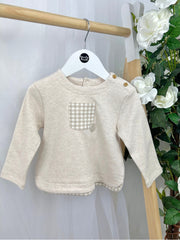 Tutto Piccolo Toddler Boys Neutral Gingham Outfit Set (12M-3Y)