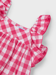 Mayoral Junior Girl Pink Gingham Dress