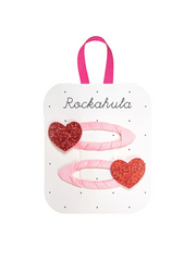 Rockahula Love Heart Glitter Clips