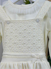Mintini Girls Ivory Pearl Pinafore (12M - 5Y)