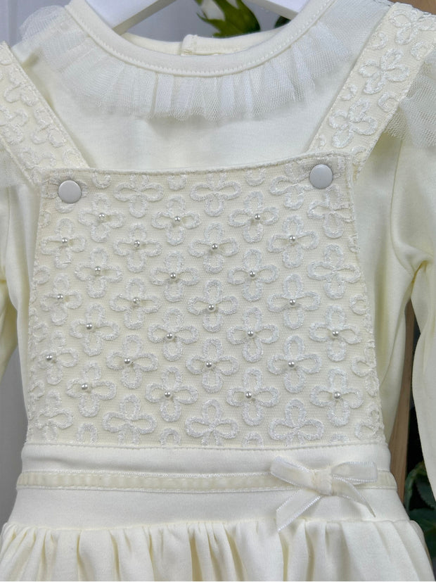 Mintini Girls Ivory Pearl Pinafore (12M - 5Y)