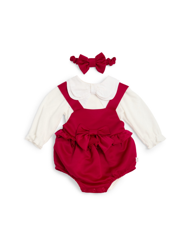 Caramelo Kids Baby Girl Red Romper (0M - 24M)