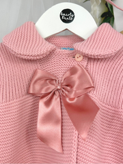 Baby Girls Pink Knitted Coat & Hat Set (3M - 3Y)
