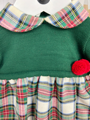 Baby Girl Green Tartan Romper