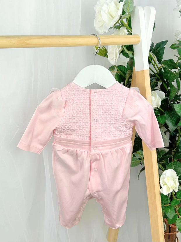 Mintini Baby Girl Pink Pearl Babygrow (1M - 6M)