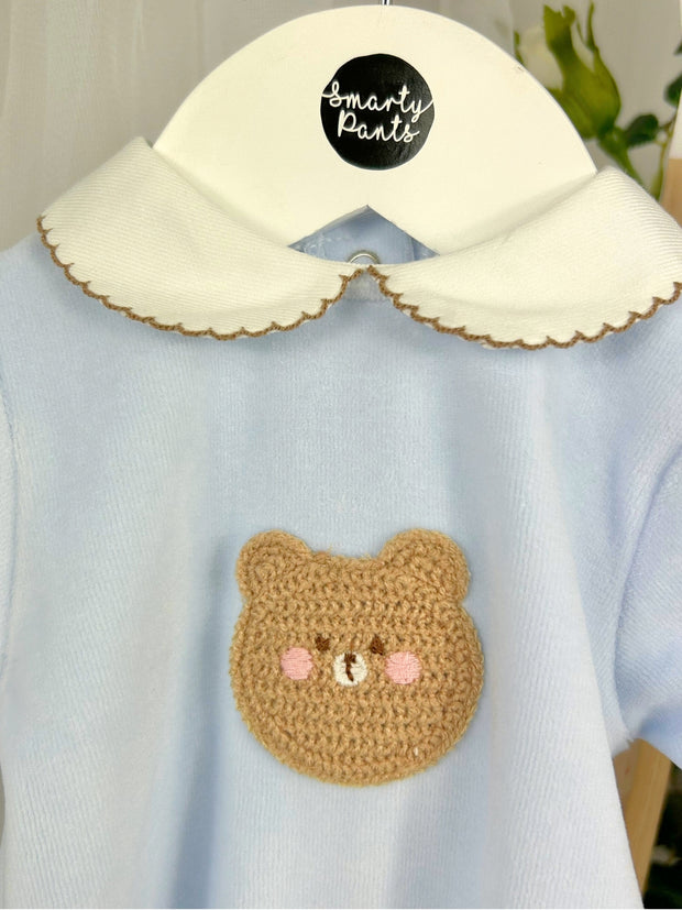 Deolinda Boys Blue Bear  Babygrow (0M-6M)