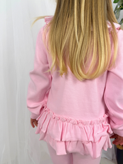 Girls 'Leah' Frilly Legging Set (12M - 8Y) - Pink